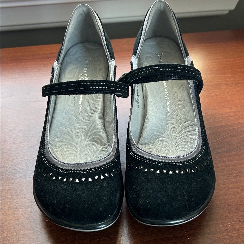 Jambu LIDO Black Mary Jane sport wedges comfort whoes